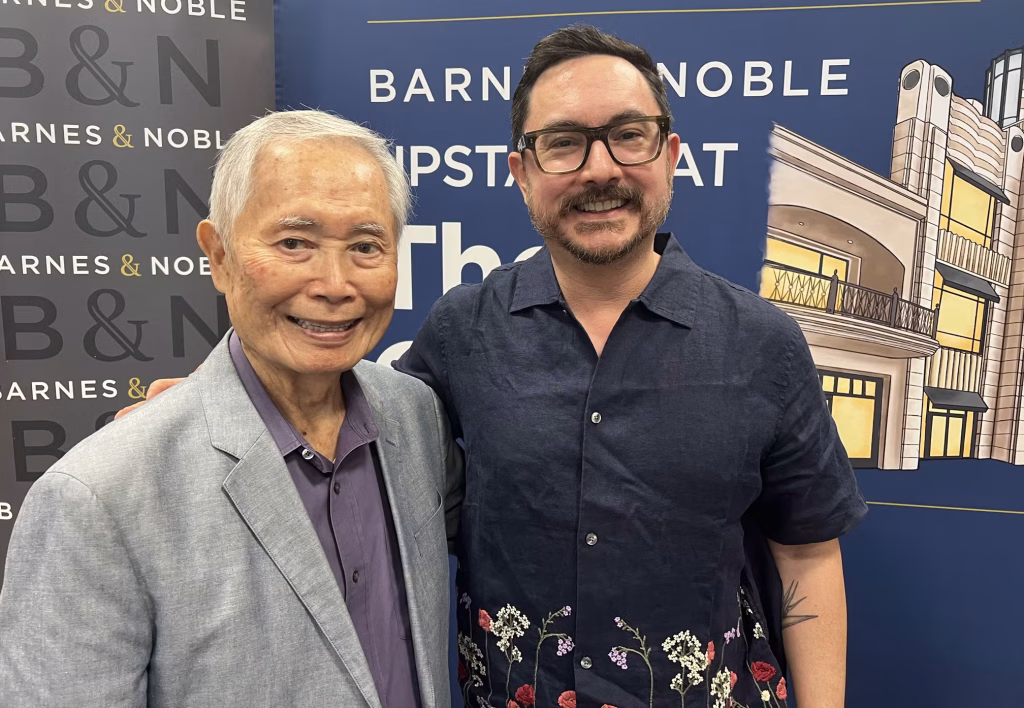 Actor and author George Takei and UCSB assistant professor Alexander Cho, 2025. Photo Credit: Brad Takei