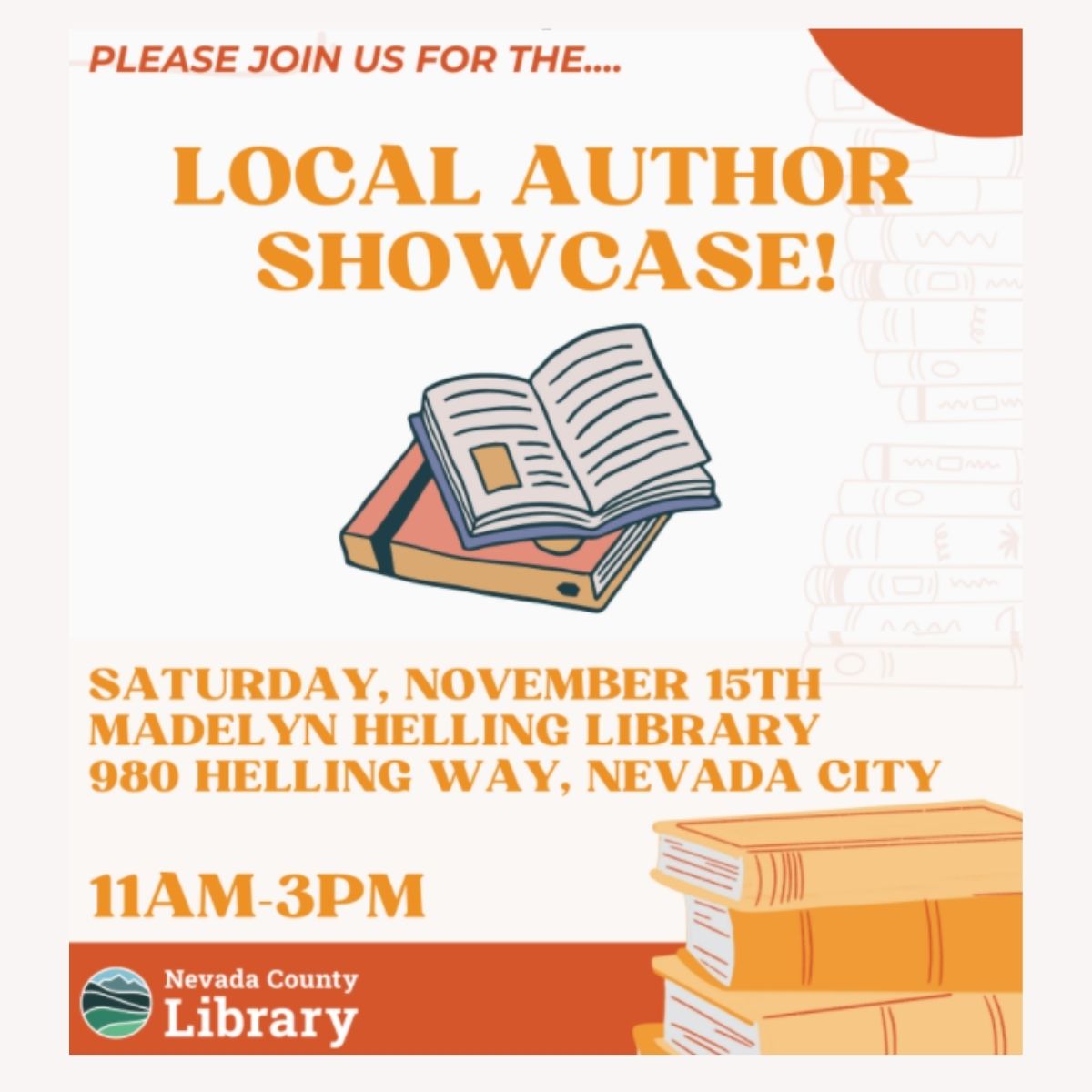 Call for Local Authors: Nevada County Library’s Local Author Showcase ...