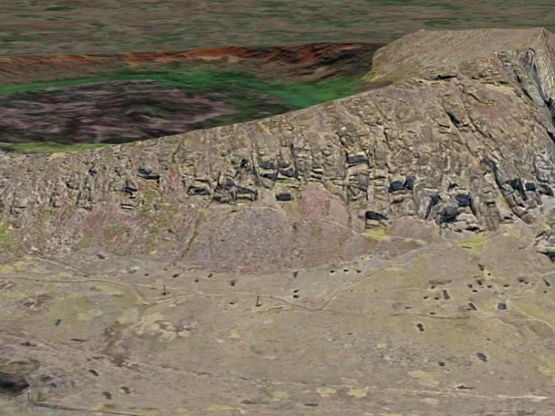 Scientists used drones to produce this 3D model of Rano Raraku, the volcanic crater where 95% of Rapa Nui’s giant statues were carved. Lipo et al., 2025, PLOS One, CC BY