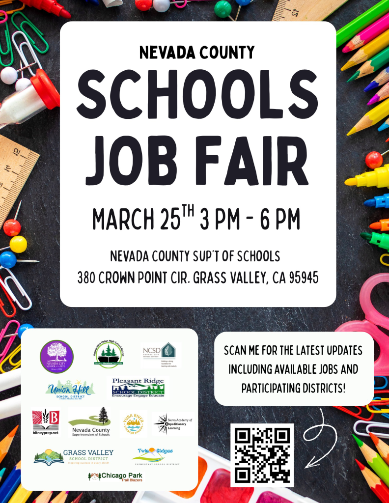 Nevada County Schools 2026 Job Fair on March 25