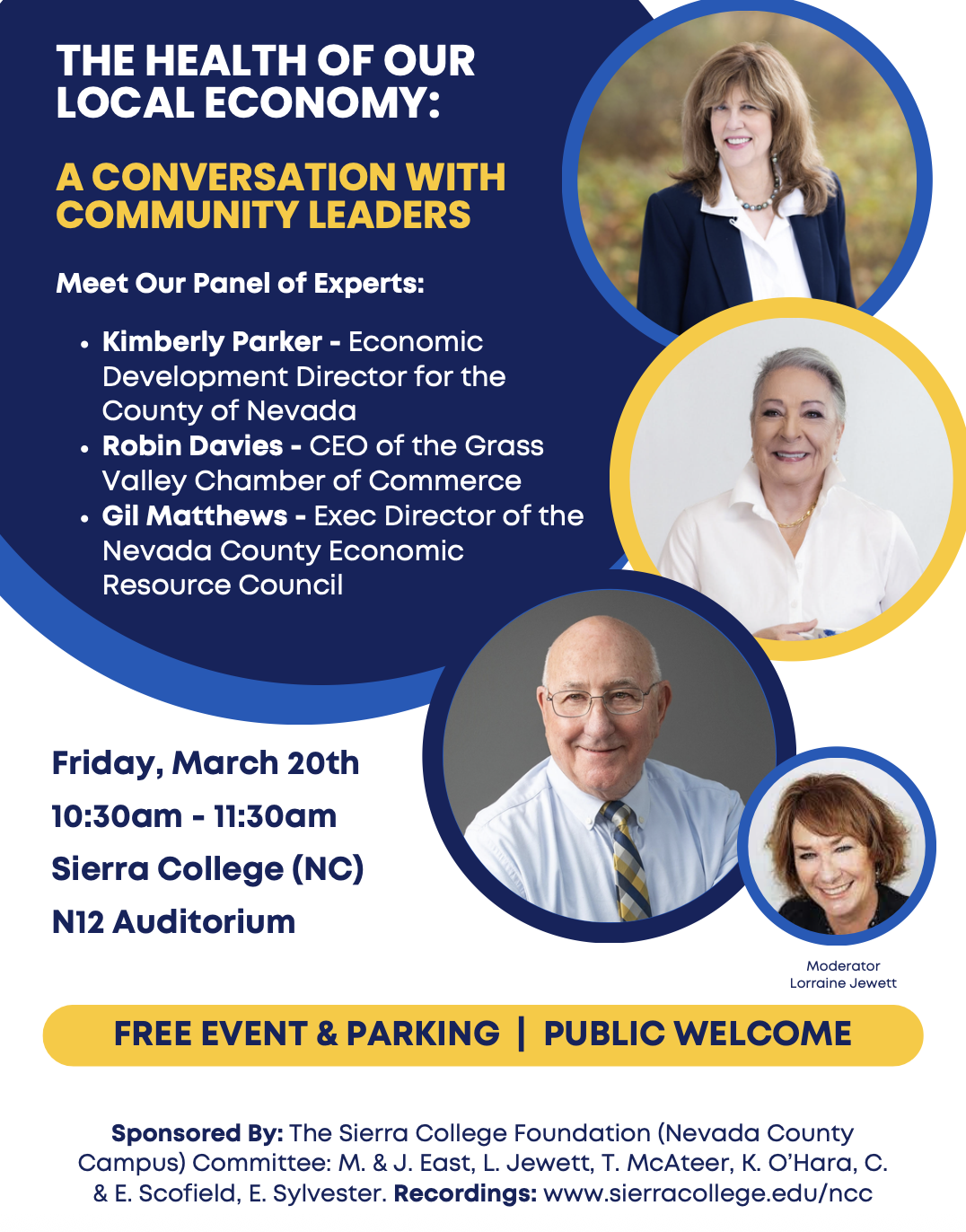 The State of the Nevada County Economy – Community Forum on March 20