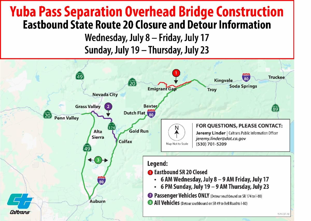 Reminder: Eastbound State Route 20 Closure Scheduled Next Week