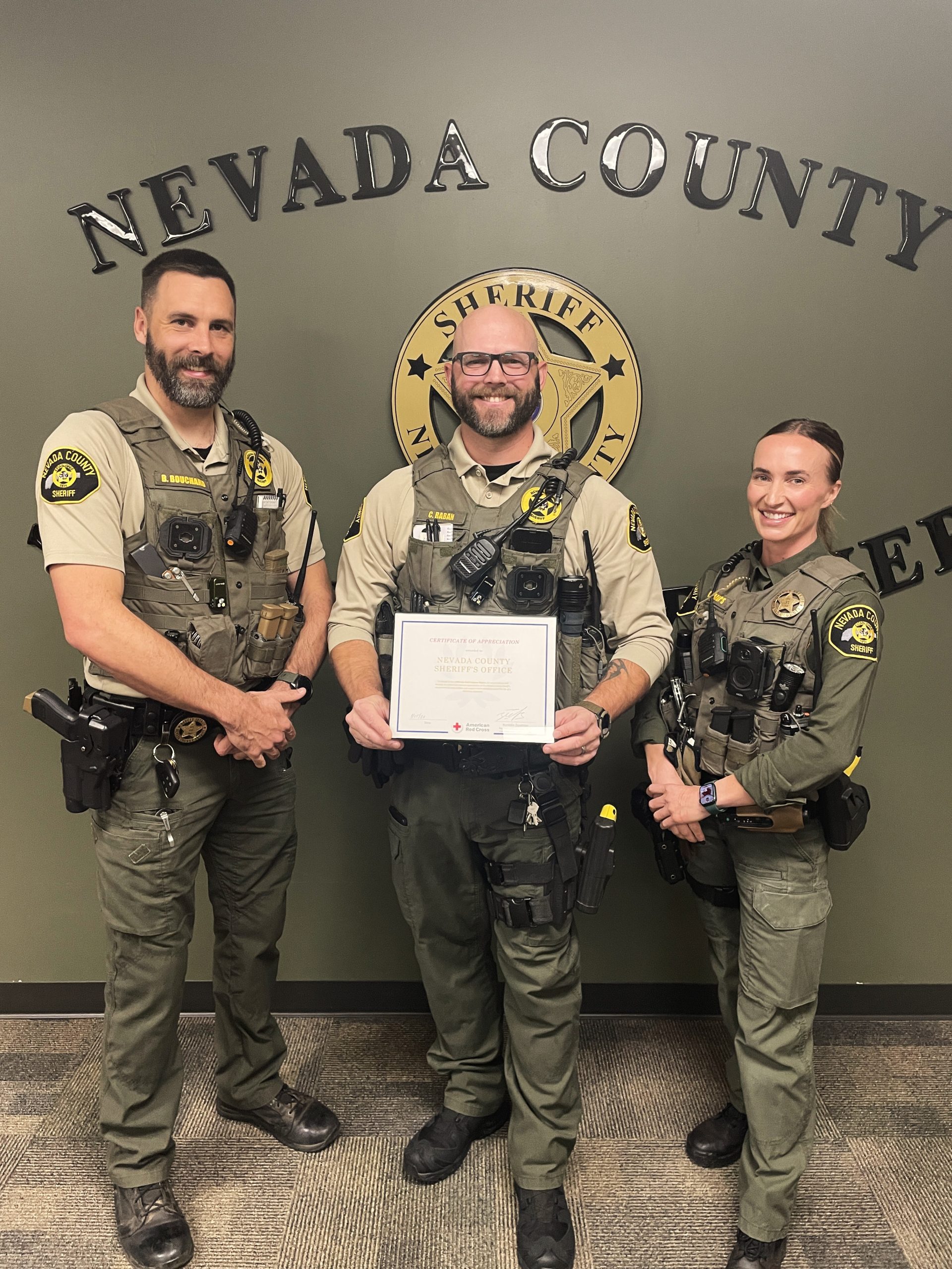 American Red Cross Recognizes Three Sheriff's Deputies for Rescuing Red Cross Volunteer