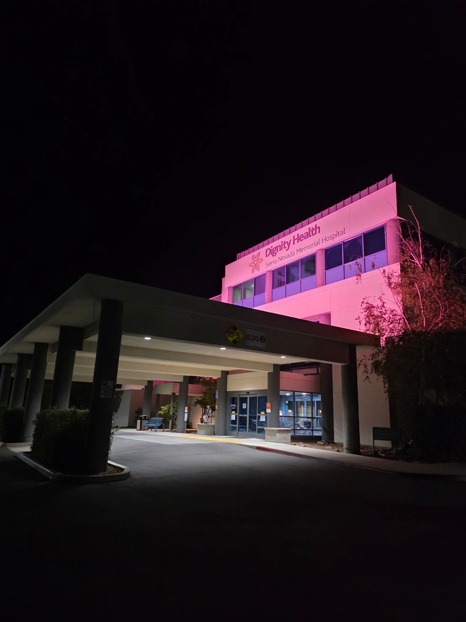 Dignity Health Sierra Nevada Memorial Hospital Lights Up Pink in Honor of Breast Cancer Awareness Month